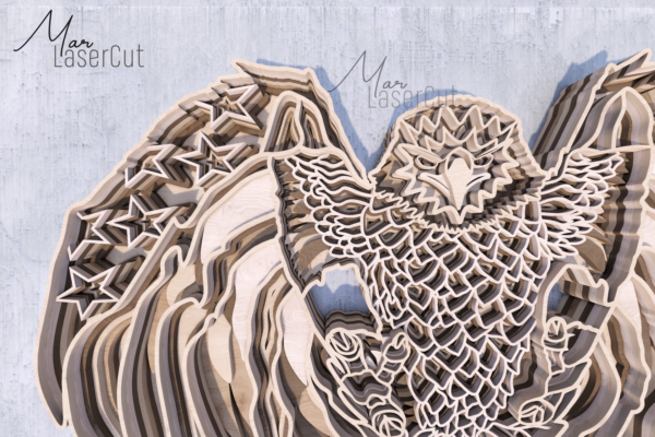 Aguila Archivo Digital SVG para Corte Laser