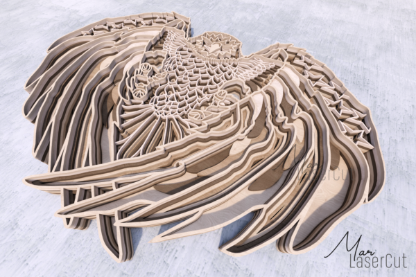 Aguila Archivo Digital SVG para Corte Laser