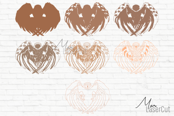 Aguila Archivo Digital SVG para Corte Laser