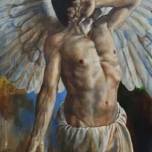 Ángel, Eivar Moya, Oleo sobre lienzo, grande