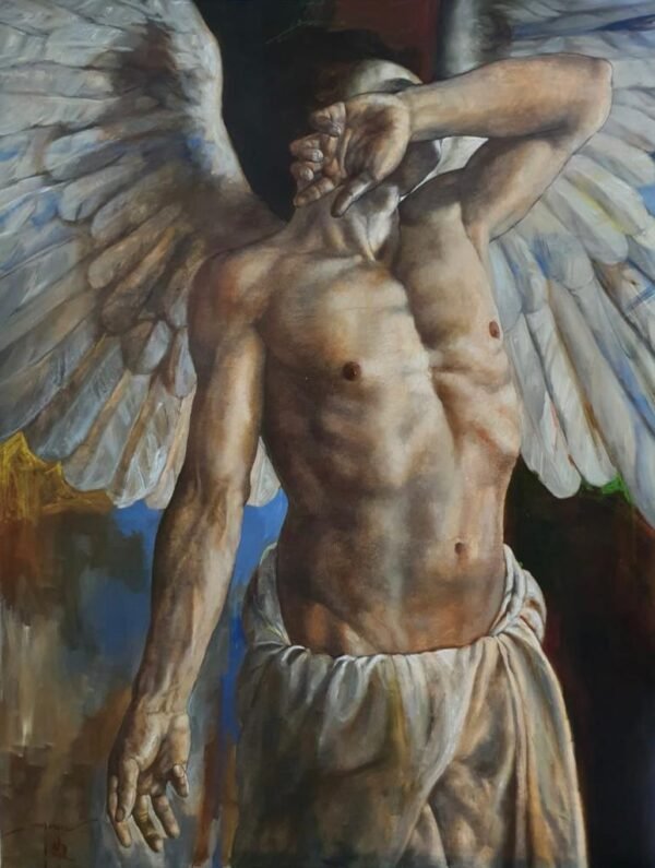 Ángel, Eivar Moya, Oleo sobre lienzo, grande