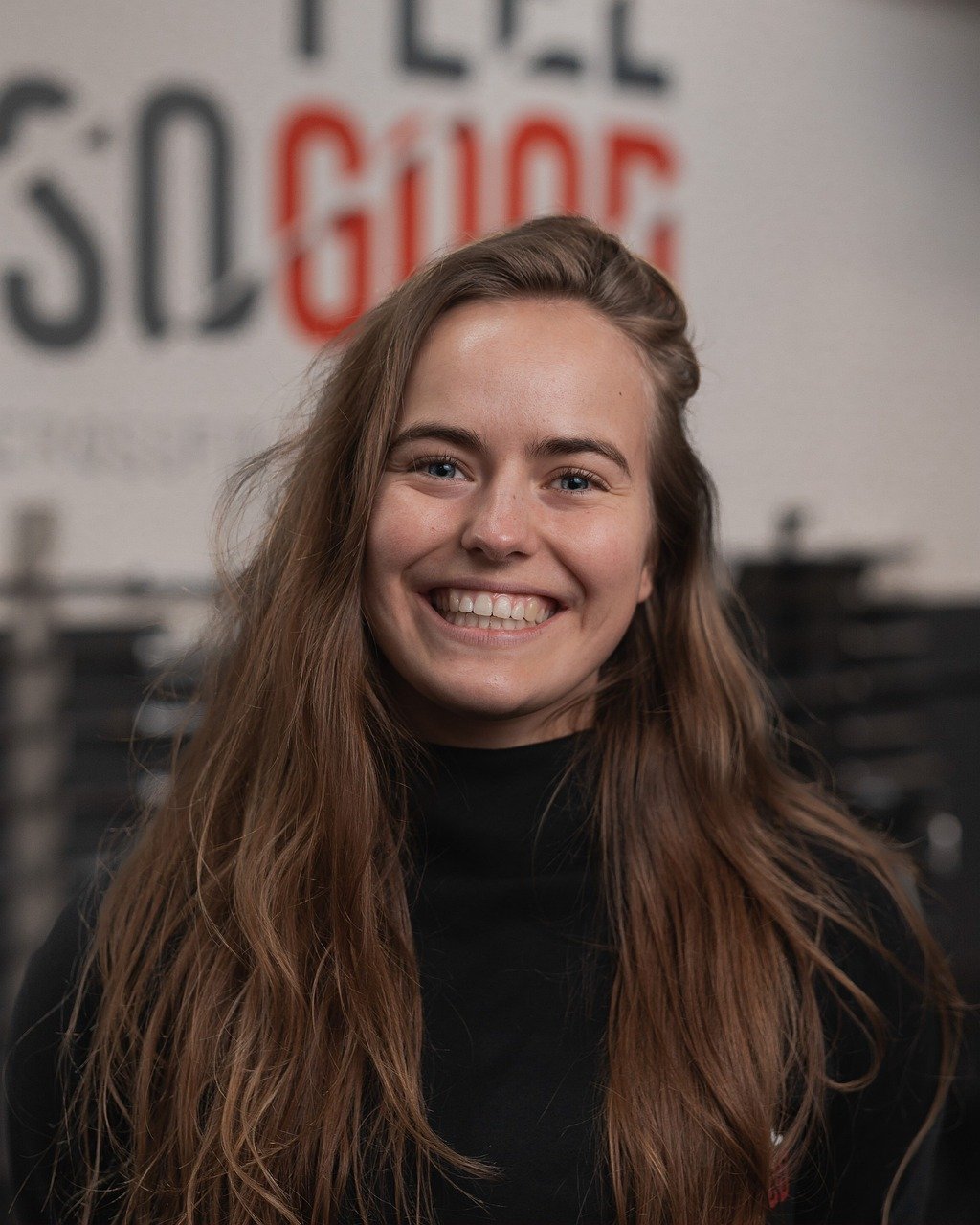 Portrait of Sitting Brown Haired Businesswoman