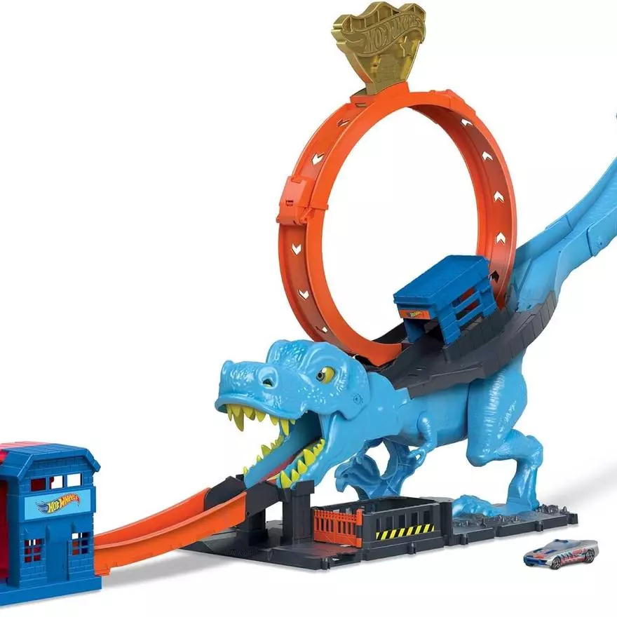 pista de carros hot wheels T-rex track set city Pistas de carros Hot Wheels toy car track set city T-Rex - Imagen 1