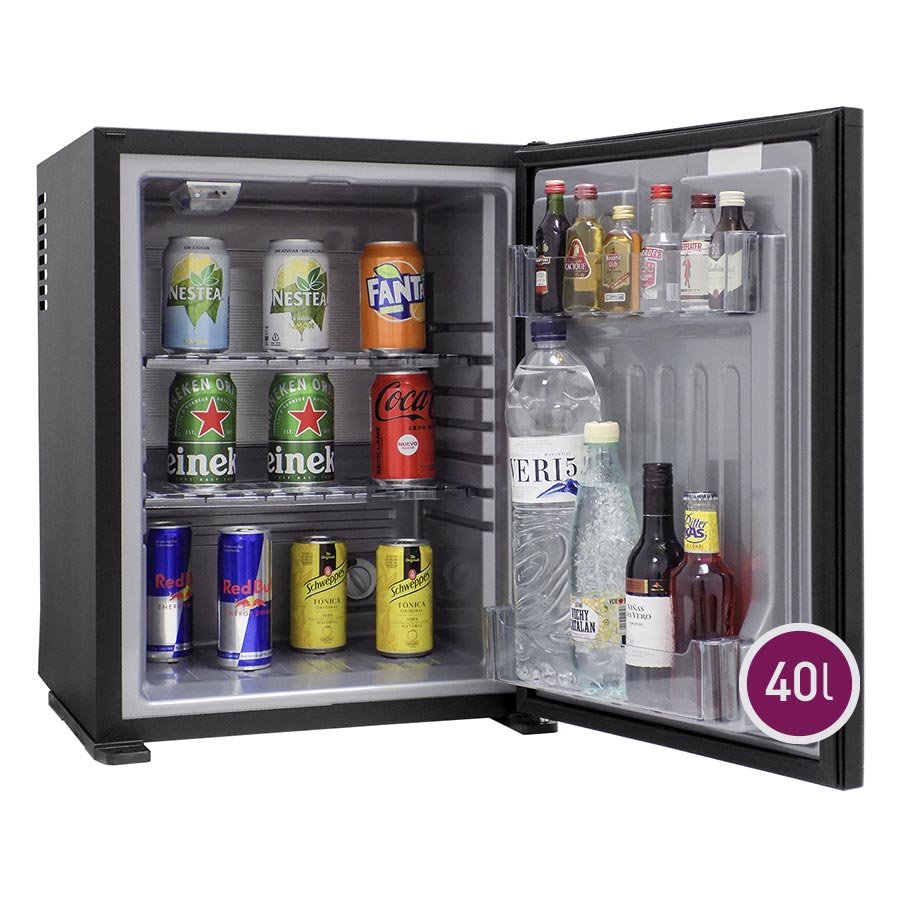 producto Minibar-silencioso-hotel-absorcion-Kold-01 Minibar refrigerada, 40 lt, cubierta en madera - Imagen 1
