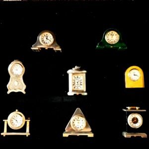 Colección relojes miniatura en bronce