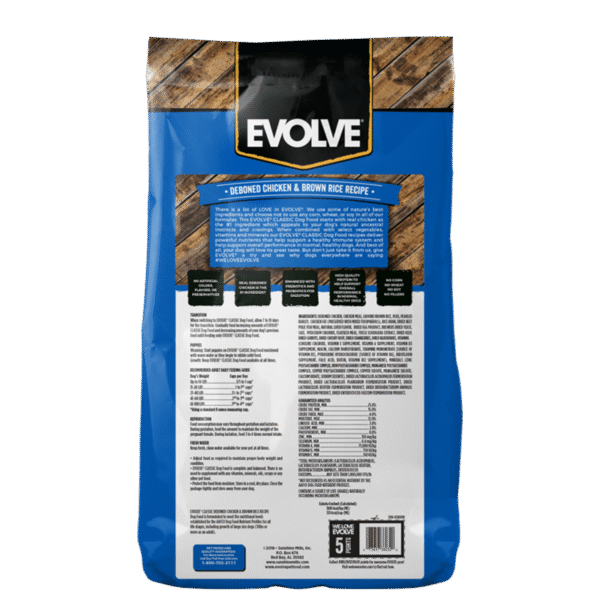 Concentrado para mascotas Evolve Classic chicken & rice adulto x 6.8 kls