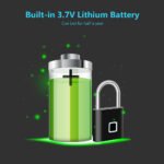 Cerradura Inteligente con Reconocimiento Avanzado de Huellas Dactilares - Estructura, Recargable por USB, Cerradura de Seguridad con Tecnología de Apertura por Huellas Dactilares - Imprescindible para una Vida Inteligente en el Hogar y la Oficina, Adecuada para Cerraduras de Mochilas de Viaje, Cerraduras de Almacén, Att - Image 7