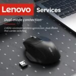 Ratón Inalámbrico Lenovo con Diseño Ergonómico, Ideal para Gaming y Uso en Oficina, Botones Silenciosos para una Operación Cómoda, Conectividad de Modo Dual, Batería de Gran Capacidad y Latencia Ultra Baja - Image 4