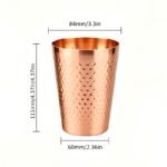 Vasos de cobre puro para beber, vasos de agua ayurvédicos martillados a mano, para Moscow Mule, cócteles y whisky, perfectos para bares, hogar 14.2 oz - Image 4