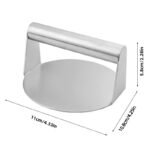 Presionador de Hamburguesas de Acero Inoxidable para el Día de la Madre - Diseño Antiadherente de 10.92 cm para Hacer Hamburguesas de Res, Slider y Bistecs Perfectos. Mango Ergonómico con Diseño de Superficie Plana para Presionar la Carne de Forma Uniforme - Image 8
