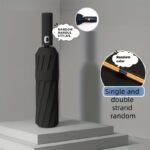 Paraguas Auto Plegable Doble Varilla Resistente al Viento Compacto Duradero Viaje Accesorio de Desplazamiento Tela de Alta Densidad Regalo Portátil para Vacaciones Apertura y Cierre Automático, Fácil para el Desplazamiento Diario Mini Tamaño Compacto, Ligero para Viajar Varillas de Doble Refuerzo - Image 7