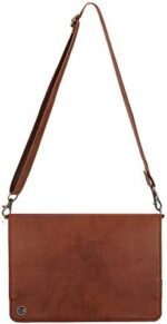 Handbag Case for Samsung Galaxy Tab S11 Ultra, Techcircle Folio Stand PU Leather Envelope Pocket Wallet Case with S Pen Holder & Card Slots, Hand Strap & Shoulder Strap, Coffee : Electronics - Image 4