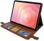 Handbag Case for Samsung Galaxy Tab S11 Ultra, Techcircle Folio Stand PU Leather Envelope Pocket Wallet Case with S Pen Holder & Card Slots, Hand Strap & Shoulder Strap, Coffee : Electronics - Image 6