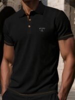 Camiseta de hombre de manga corta de verano, de alta gama, con botones y malla, camiseta de manga corta - Image 10