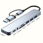 Hub USB C 1 8 en 1 con conector de audio | Compatible con tablets, alimentado por USB, voltaje de funcionamiento de 5V - Image 7