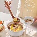 Juego de 5 piezas de espátula para sartén y cucharón de sopa de madera natural antiadherente con gancho gratis - Juego de utensilios de cocina resistentes a altas temperaturas para uso doméstico - Adecuado para cocinar y servir, una opción ideal para el Día de la Madre, Acción de Gracias, Halloween - Image 5