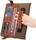Handbag Case for Samsung Galaxy Tab S11 Ultra, Techcircle Folio Stand PU Leather Envelope Pocket Wallet Case with S Pen Holder & Card Slots, Hand Strap & Shoulder Strap, Coffee : Electronics - Image 7