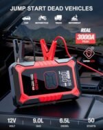 GOOLOO A3 Jump Starter with Air Compressor, 3000A Portable Car Battery Booster (9.0 Gas/6.5L Diesel) with 150PSI Auto-Shutoff Tire Inflator, 12V Supersafe Lithium Jump Box Car Battery Jumper Starter : Automotive - Image 2