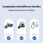 Soporte para teléfono para manillar de bicicleta y motocicleta, abrazadera para teléfono con soporte giratorio, compatible con smartphones de 4.7 a 7.2 pulgadas - Image 7