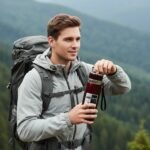 Gran capacidad / 35.50 oz, aislamiento de doble capa de acero inoxidable 316 | Apto para bebidas frías y calientes | Cuerpo completamente metálico para robustez y durabilidad | Mantiene las bebidas frías/calientes hasta 12 horas | Asa de transporte portátil | Ideal para coche, exteriores y - Image 9