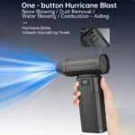 Ventilador turbo portátil de mano de alta capacidad, ventilador de enfriamiento personal con carga USB e iluminación, artículo multifuncional para uso en el hogar, exteriores, viajes y camping - Image 9