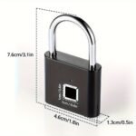 Cerradura Inteligente con Reconocimiento Avanzado de Huellas Dactilares - Estructura, Recargable por USB, Cerradura de Seguridad con Tecnología de Apertura por Huellas Dactilares - Imprescindible para una Vida Inteligente en el Hogar y la Oficina, Adecuada para Cerraduras de Mochilas de Viaje, Cerraduras de Almacén, Att - Image 2
