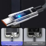 Cable de Carga Rápida de 240W USB a Tipo C, Cable de Datos Súper Rápido, Adecuado para Samsung, Xiaomi, Huawei, Honor, Cable de Datos USB C con Luz LED, Cable de Datos de Carga Rápida para Notebook
