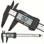Calibre digital electrónico de 100 mm, esfera en fibra de carbono, calibrador Vernier, micrómetro, herramienta de medición, regla numérica