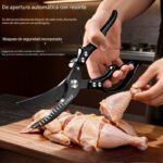 Tijeras de Cocina Profesionales Duraderas - Tijeras de Chef de Acero Inoxidable Afiladas con Hojas de Precisión, Agarre Antideslizante - Ideales para Cocinar, Asar a la Parrilla, Aves, Carne y Verduras - Adecuadas Tanto para Cocinas Comerciales Como Domésticas - Diseño Fácil de Limpiar - Image 5