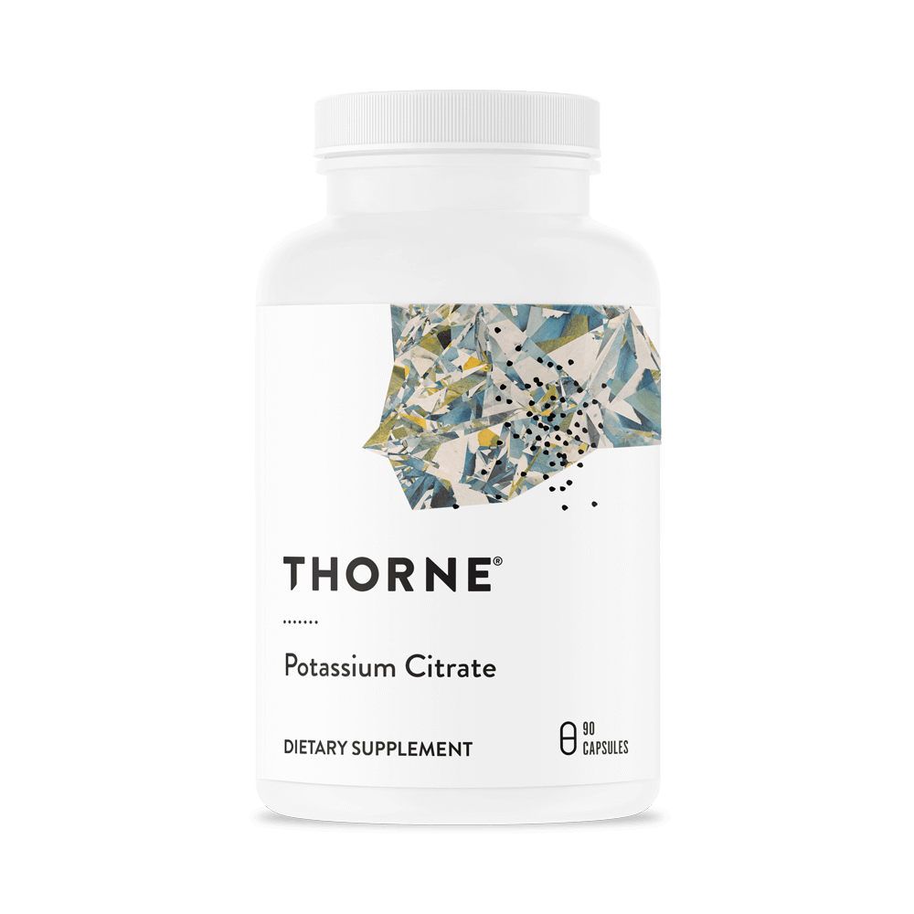 CITRATO-DE-POTASIO-FRONTAL.png Potassium Citrate. Thorne, 99 mg, 90 Capsules, Heart health, musculoskeletal structure, and kidney function - Image 1