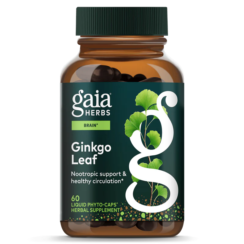 Gaia-Herbs-Ginkgo-Leaf_gaia-herbs-60-capsulas.webp Ginkgo Leaf, Gaia Herbs, 60 Capsules - Image 1