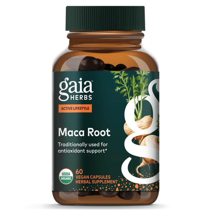 Gaia-Herbs-Maca-Root-GAIA-HERBS-60-CAPSULAS.webp Maca Root, Gaia Herbs, Active Lifestyle, is your superfood source for resiliency, energy and system balance. - Image 1