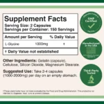 Glycine Supplement, Double Wood, 1000 mg, 300 Capsules - Image 2