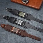 Pulsera Pirata de Cuero con Brújula para Hombre - Image 3