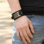 Pulsera Pirata de Cuero con Brújula para Hombre - Image 4