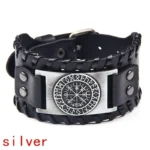 Pulsera Pirata de Cuero con Brújula para Hombre - Image 5