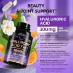 Hyaluronic Acid, Nutra Harmony, Supplement Complex 7-in-1 for Skin Hydratation & Joint Comfort, 1000 mg, 60 Capsules - Image 4