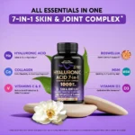 Hyaluronic Acid, Nutra Harmony, Supplement Complex 7-in-1 for Skin Hydratation & Joint Comfort, 1000 mg, 60 Capsules - Image 5