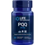 PQQ Life extension 20 mg, 30 capsules, PQQ (pyrroloquinoline quinone) is a powerful antioxidant that supports cellular energy, protects against oxidative stress, and encourages whole-body health and healthy aging.