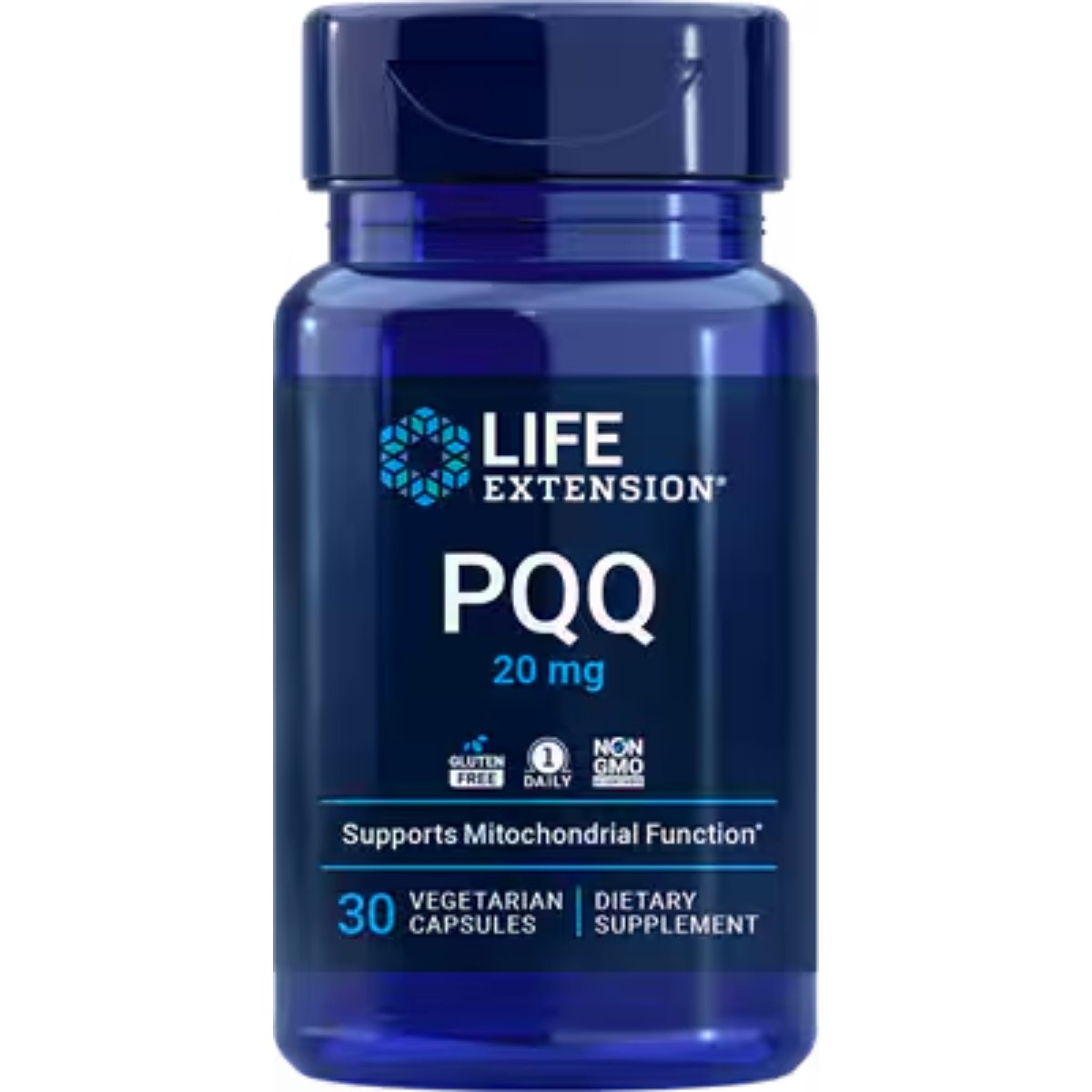 LIFE-EXTENSION-PQQ.jpg PQQ Life extension 20 mg, 30 capsules, PQQ (pyrroloquinoline quinone) is a powerful antioxidant that supports cellular energy, protects against oxidative stress, and encourages whole-body health and healthy aging. - Image 1