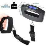 Báscula portátil Digital con pantalla LCD, herramienta electrónica para colgar equipaje, Maleta de viaje, bolsa de equipaje, herramientas de equilibrio de peso, 110lb/50kg - AliExpress 1524 - Image 4