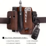 Riñonera Táctica de Cuero Sintético - Bolsa Multicompartimentos para Herramientas y Linterna, Resistente para Actividades al Aire Libre, Camping y Senderismo. - AliExpress 18 - Image 5