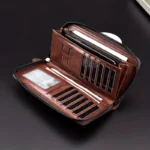 Cartera larga con cremallera para hombre, Cartera de cuero Pu de alta calidad para hombre, bolso de mano de negocios con bloqueo RFID, tarjetero, monedero para hombre - AliExpress 1524 - Image 2