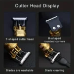 Cortadora de pelo eléctrica profesional T9 para hombres, Máquina para cortar cabello recargable, afeitadora de peluquero, removedor de corte de pelo - Image 2