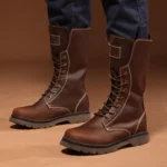 Botas de Senderismo Hombre Impermeables Cuero Auténtico - Image 3