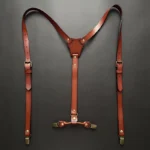 Tirantes de Cuero Genuine para Hombre y Mujer, 115 cm, con Clips, Estilo Retro