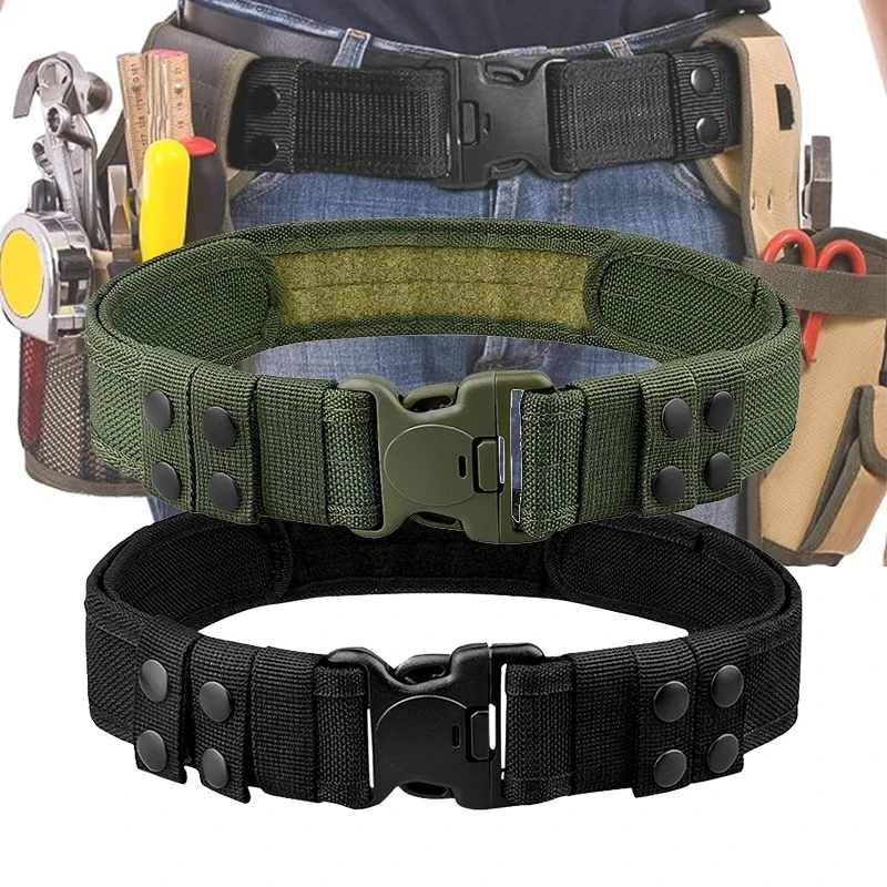 S32709f50ebfc486992ce89b8cd044b03M.webp Cinturón táctico de camuflaje para hombre, cinturón de tela Oxford, cinturón de montañismo, cinturón ancho de nailon, cinturón de trabajo, cinturones neutros - AliExpress 200000297 - Image 1