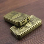 Encendedor de butano de metal en relieve de dólares, encendedor de antorcha recargable de metal a prueba de viento para cigarros, hombres, adultos y adolescentes - AliExpress 15