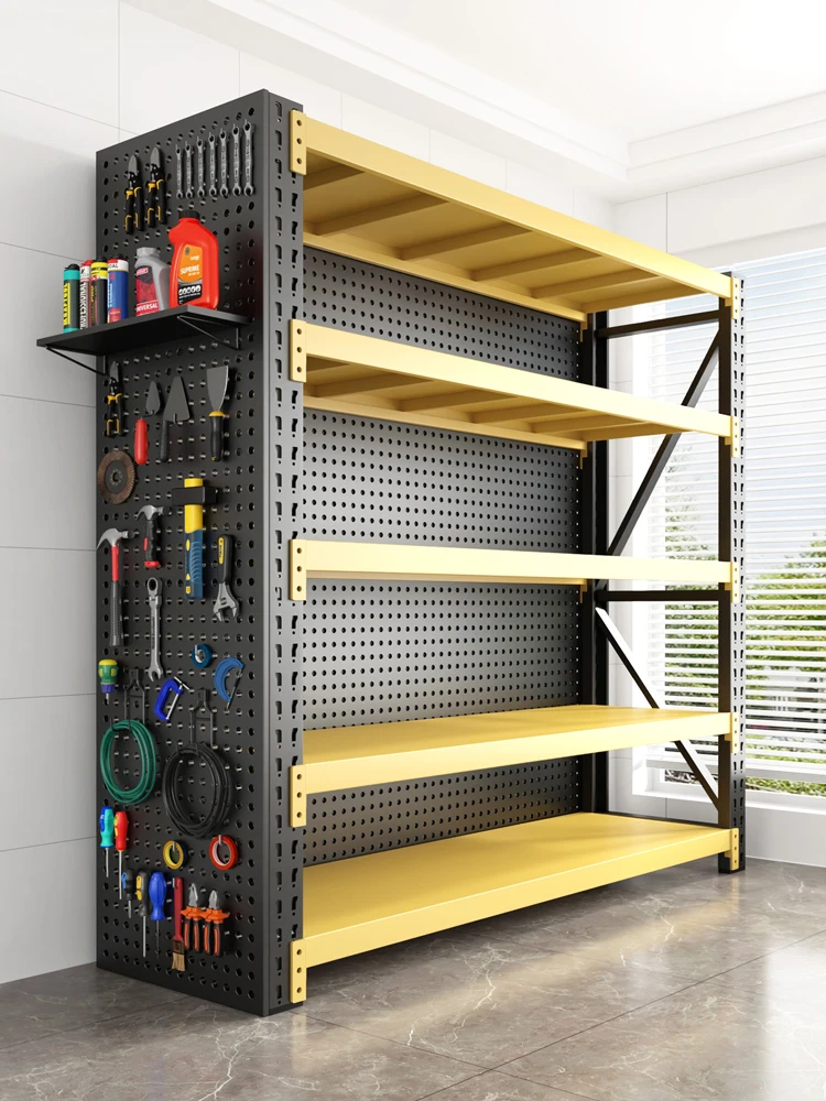 S50c6b3c2d58a4448951392ba4fc35481U.webp Heavy storage shelves Multi-layer steel shelves Warehouse storage racks Garage tool racks Basement storage racks - Image 1