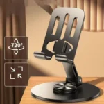 Universal Todo Metálico Aluminio 360 ° Soporte giratorio para teléfono móvil: diseño plegable de doble eje, soporte antideslizante estable - AliExpress 202192403